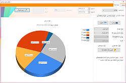 فرم میزان سود و زیان نمودار دایره ای - نرم افزار حسابداری فروشگاه فانوس